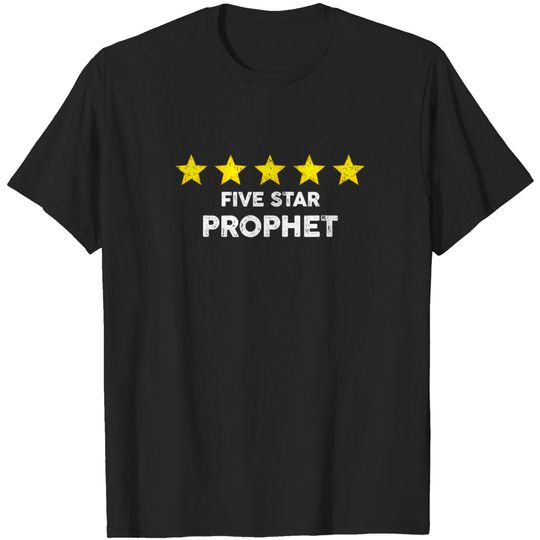 Discover Five Star Prophet Rating Word Design T-Shirt
