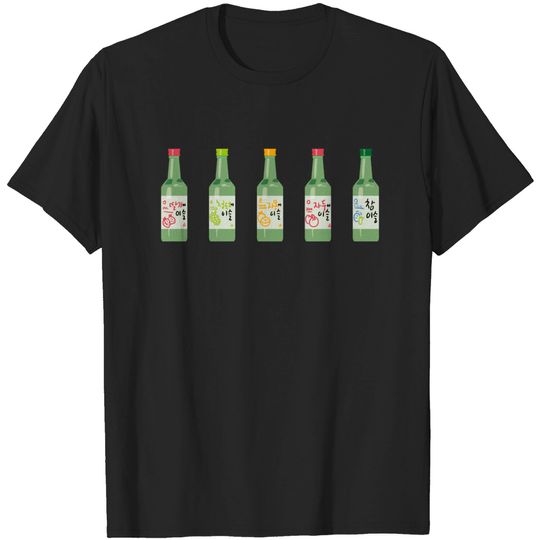 Discover Soju drink korean aesthetics graphics illustration - Korea - T-Shirt