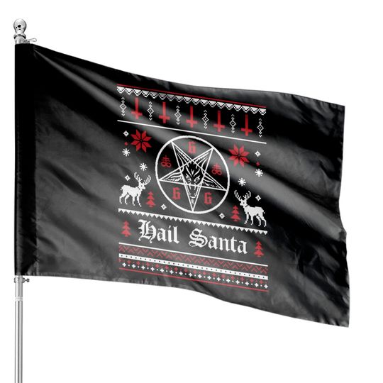 Discover Saitan House Flags Hail Santa