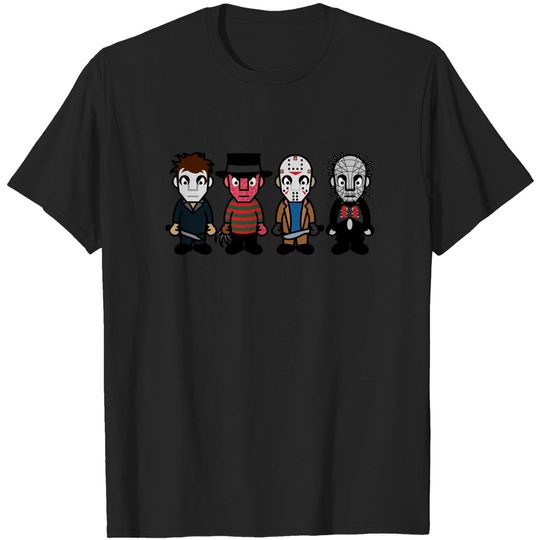 Discover Horror Movie Friends Tee - Serial Killers Theme