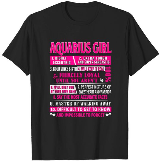Discover Aquarius Girl Aquarius Birthday T Shirt