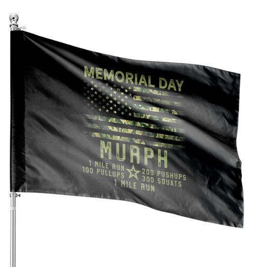 Discover Murph Challenge Memorial Day WOD Workout Gear 2021 House Flags