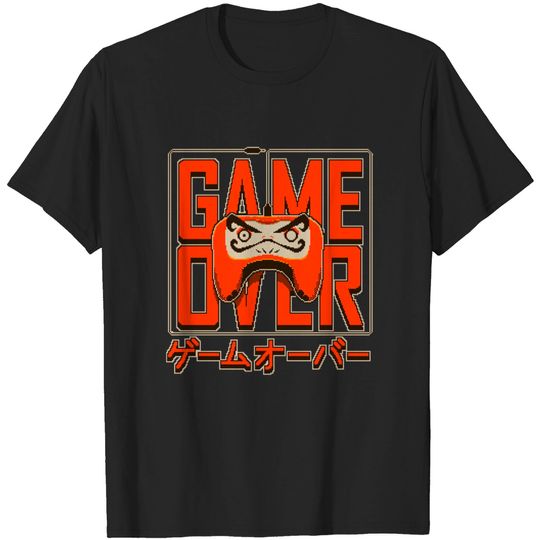 Discover g a m e o v e r x d a r u m a - Japanese Characters - T-Shirt