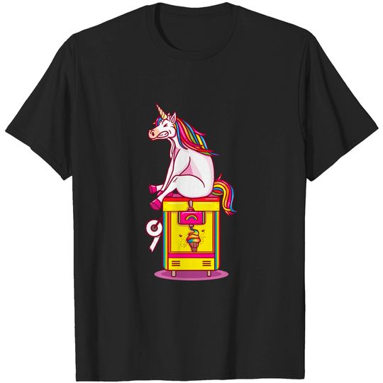 Discover Unicorn Pooping Ice Cream - Unicorn Ice Cream - T-Shirt