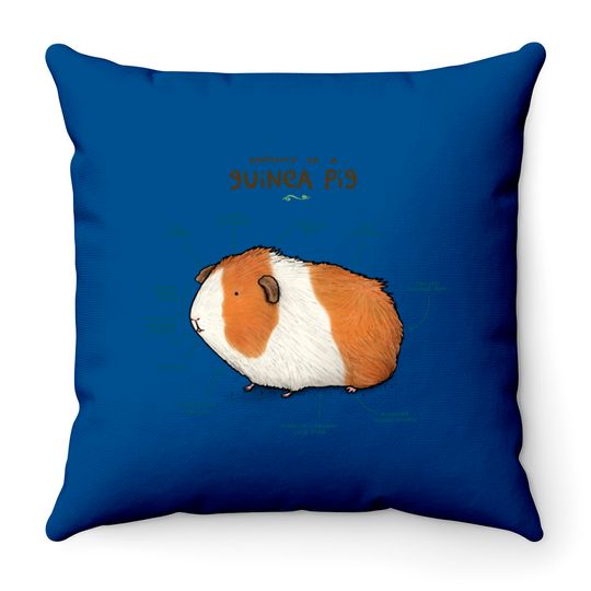 Discover Anatomy of a Guinea Pig - Guinea Pig - Throw Pillows