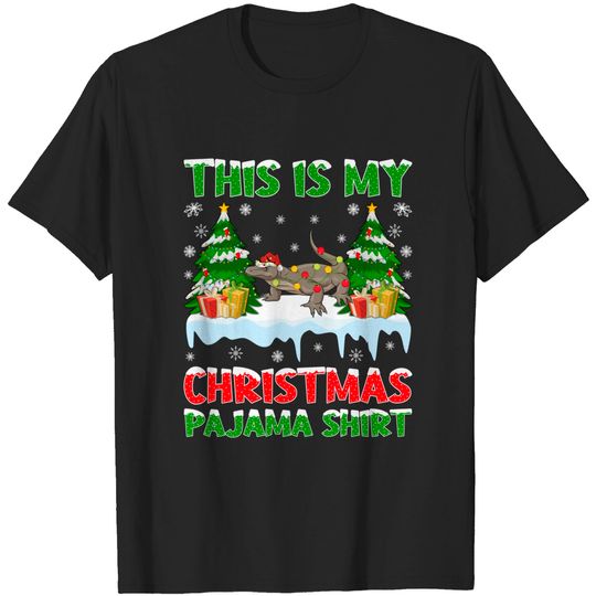 Discover This Is My Christmas Pajama Shirt Komodo Dragon Christmas T-Shirt