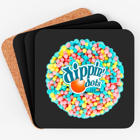 Discover Dippin Dots - Rainbow Color Ice Cream Pullover Coasters