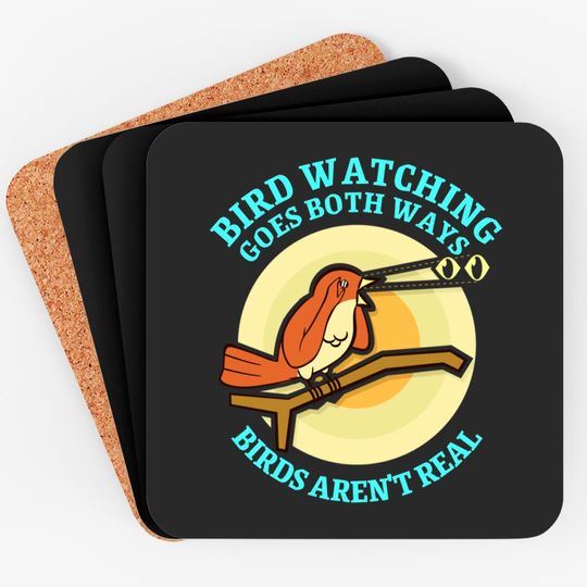 Discover Funny Bird Watching Goes Both Ways Pullover Coasters