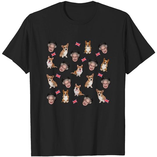 Discover Queen Elizabeth and Corgis - Queen Elizabeth - T-Shirt