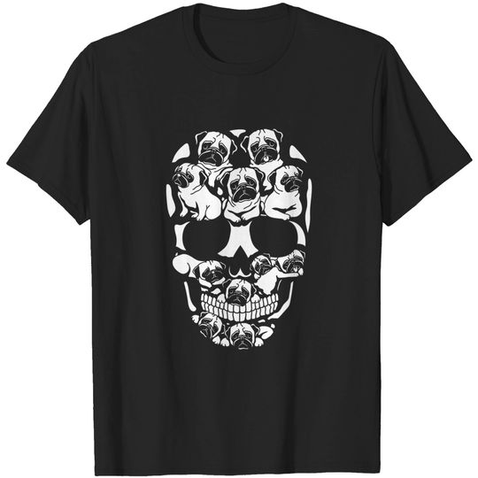 Discover Dog Skeleton Halloween Costume - Pug Skull T-Shirt