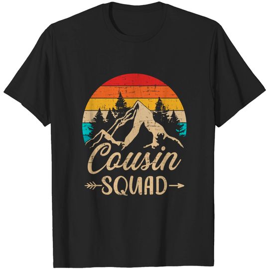 Discover Cousin Squad T-shirt vintage mountains camping