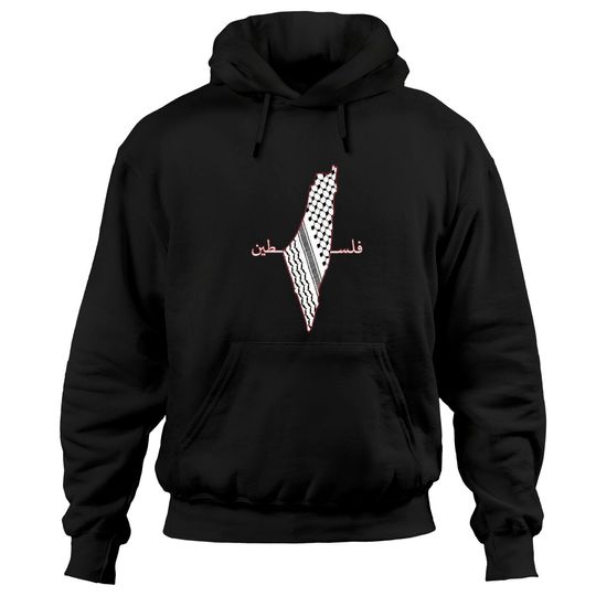 Discover Keffiyeh Palestine Map Arabic Scarf Shemagh Palestinian Flag Hoodies