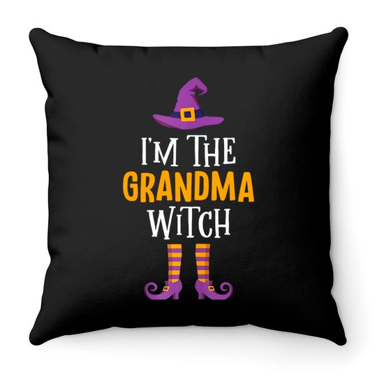 Discover I'm The Grandma Witch Halloween Grandmothers Throw Pillows