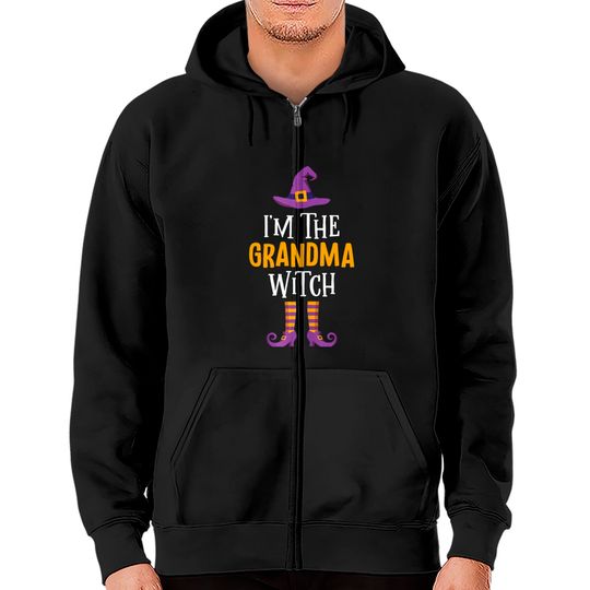 Discover I'm The Grandma Witch Halloween Grandmothers Zip Hoodies