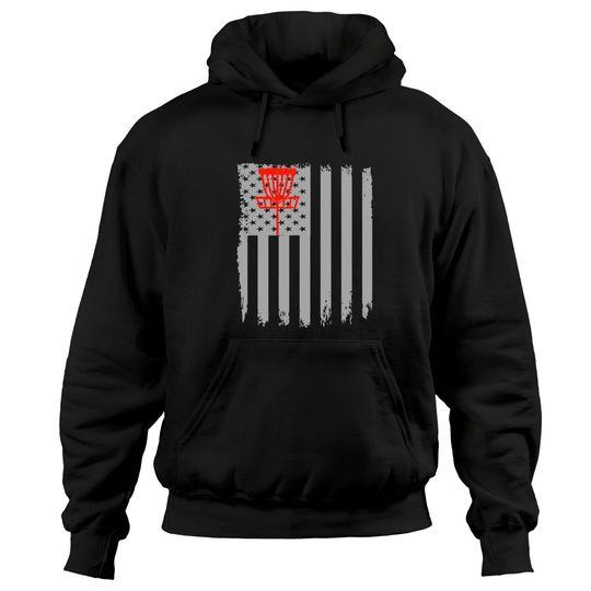 Discover The frisbee disc golf American Flag Hoodie Pullover Hoodie