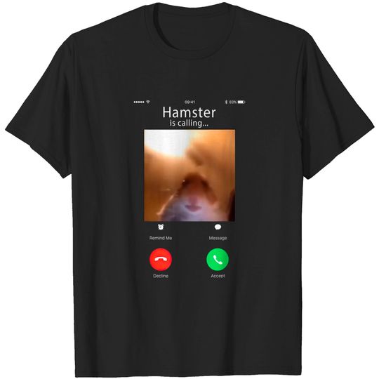 Discover Dank meme hamster staring front camera hamster calling gift T-Shirt