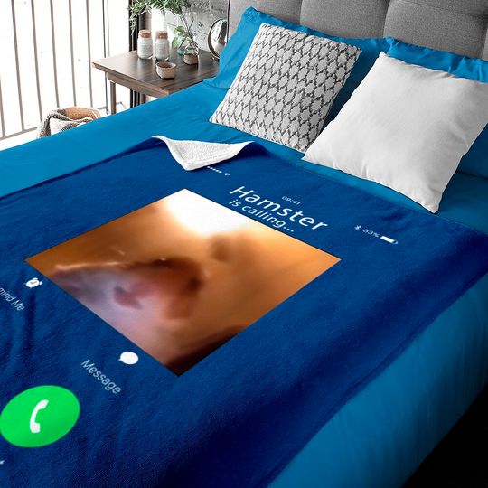 Discover Dank meme hamster staring front camera hamster calling gift Baby Blankets