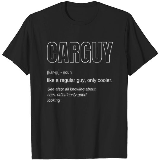 Discover Funny Car Guy Tshirt Gift Neon Car Guy Definition