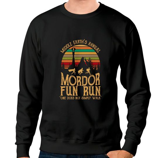 Discover Middle Earth's Annual,Mordor Fun Run,One Does Not Simply Walk Hoodie Sweatshirt Pullover for Men