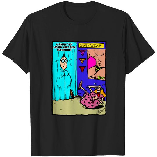 Discover Shopping for Swimwear - Humorous Illustration - T-Shirt