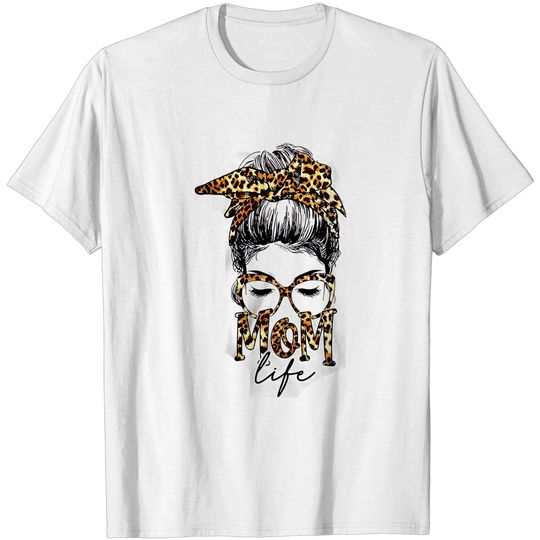 Discover Mom Life Mother's Day Leopard Bandana Shirt