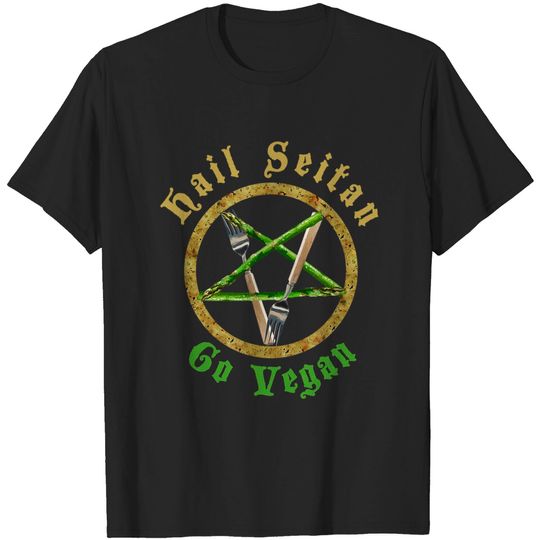 Discover Saitan T Shirt Hail Seitan Go Vegan