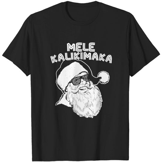Discover Mele Kalikimaka Vintage Hawaiian Hipster Santa T-Shirt