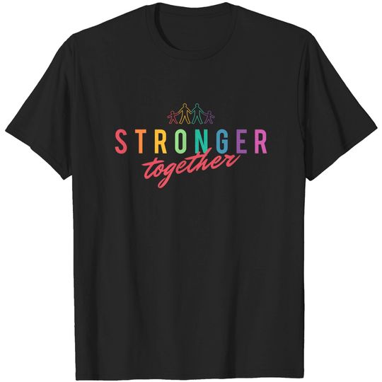 Discover Family Stronger Together Typographic T Shirt