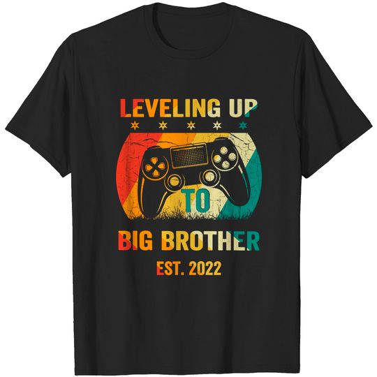 Discover Big Bro Level Unlocked Boys Leveling Up to Big Brother 2022 T-Shirt