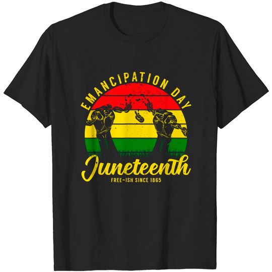 Discover Emancipation Day Vintage Cool Melanin Black Pride T-Shirt