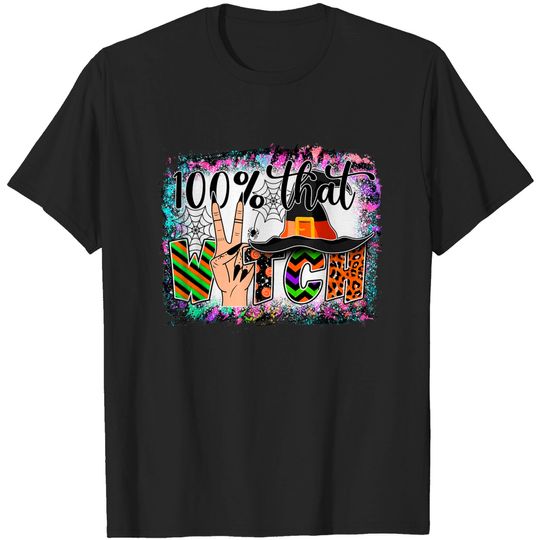 Discover 100% That Witch Halloween Costume Witch Hat Leopard T-Shirt