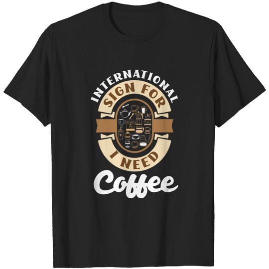 Discover Espresso Machine and Cup Symbols for Barista Coffee Lovers - Espresso - T-Shirt