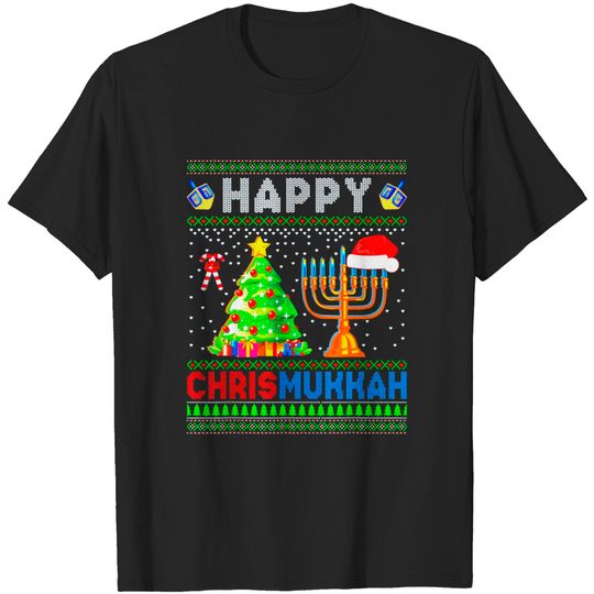 Discover Happy Chrismukkah Jewish Holiday Christmas Hanukkah T-Shirt