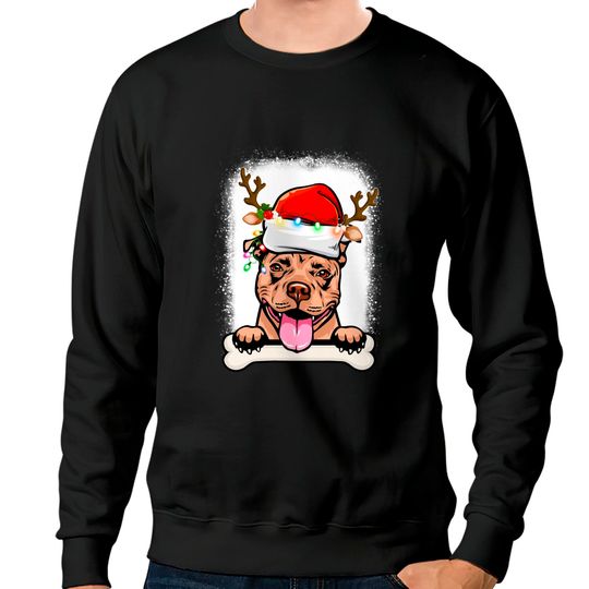 Discover PitBull Christmas Decorations Pajama Santa Hat Tree Light Sweatshirts