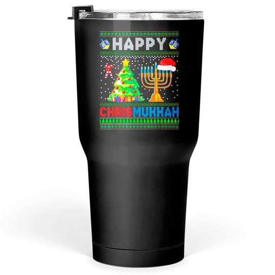 Discover Happy Chrismukkah Jewish Holiday Christmas Hanukkah Tumblers 30 oz