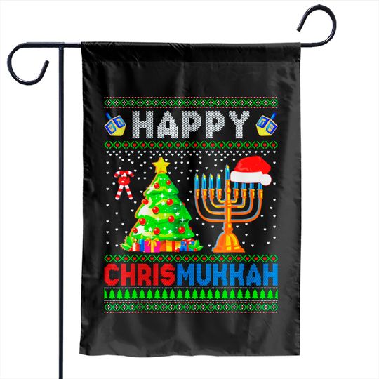Discover Happy Chrismukkah Jewish Holiday Christmas Hanukkah Garden Flags