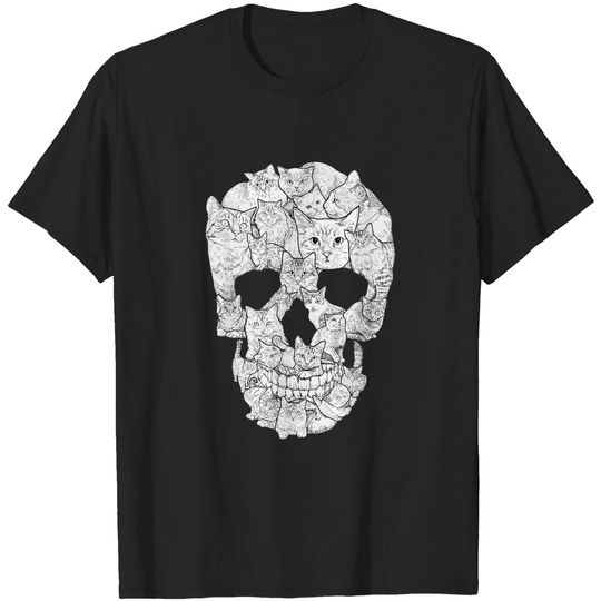 Discover Cat And Skeleton T-Shirt