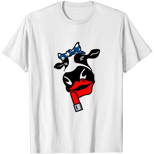 Discover Cow with Big Lips Filter Lipstick - Big Lips - T-Shirt