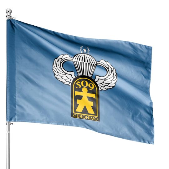 Discover 509th Airborne Veteran w/Jump Wings House Flags