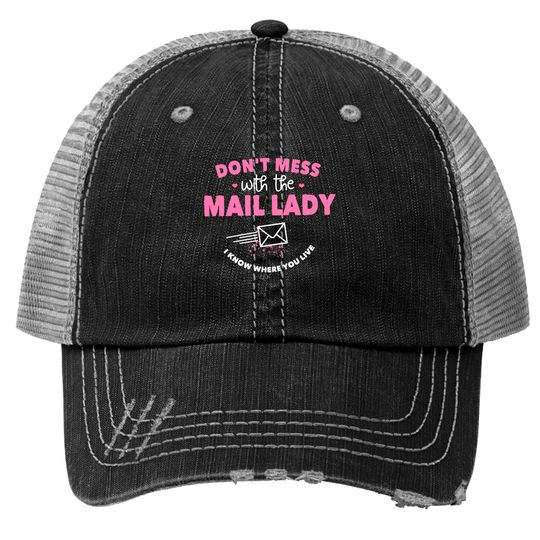 Discover Postal Worker Gifts Funny Mail Carrier Mail Lady Post Office Print Trucker Hat