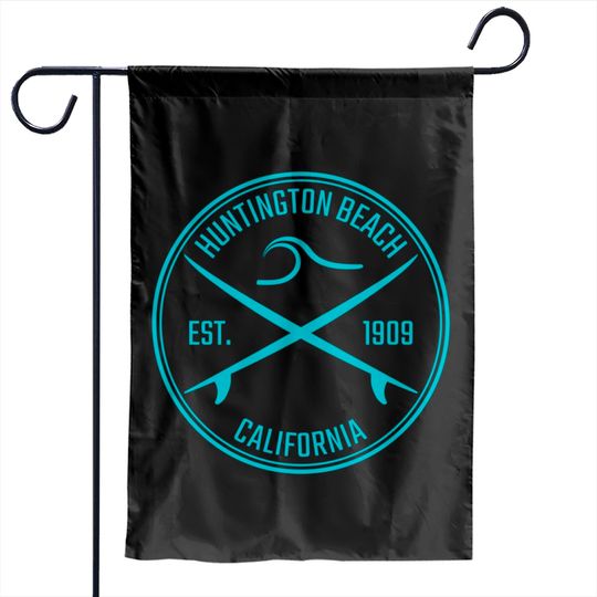 Discover Huntington Beach California Surfer Pullover Garden Flags