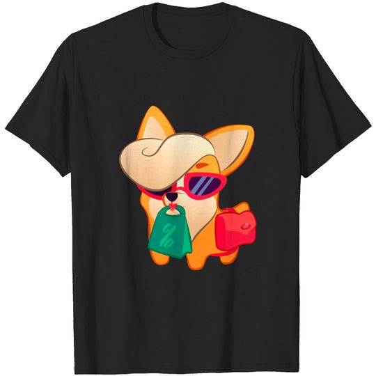 Discover Little Shopping Corgi Dog - Corgi - T-Shirt