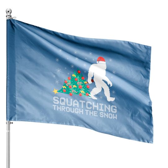 Discover Sasquatch Christmas House Flags