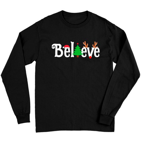 Discover Believe Christmas Reindeer Long Sleeve
