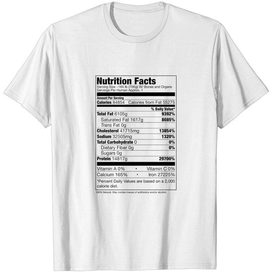 Discover Human Nutrition Facts - Nutrition Facts - T-Shirt