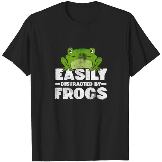 Discover Easily Distracted By Frogs Frog Lover Gift T-Shirt