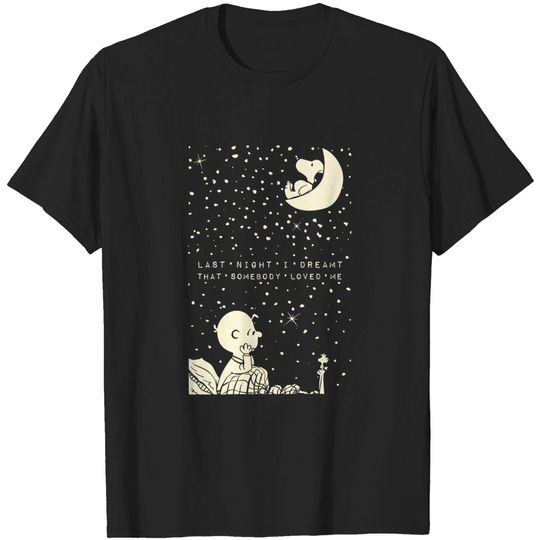 Discover Snoopy Under The Stars - Charlie Brown And Snoopy Dog - T-Shirt
