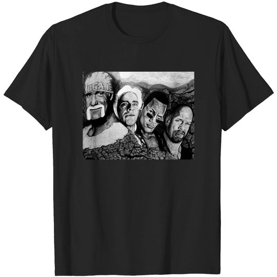 Discover Mt. wrestlemore - Mt Rushmore Of Wrestling - T-Shirt