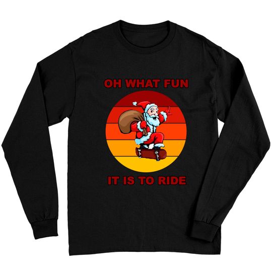 Discover Santa Claus Skateboarding Christmas Skater Xmas Long Sleeve