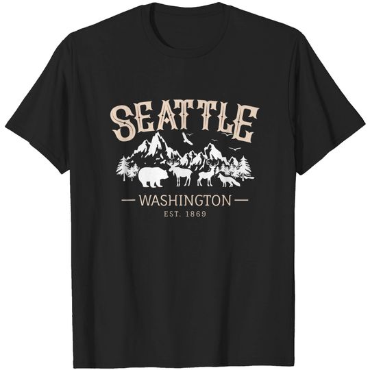 Discover Seattle Washington Souvenir Gift T-shirts T-Shirt